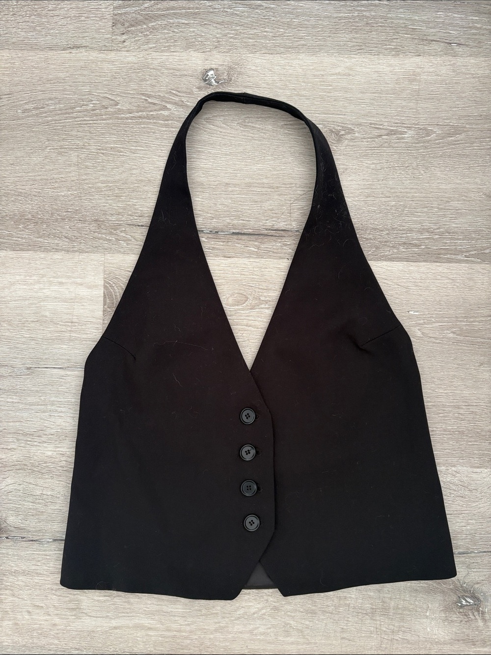 Zara Black Halter Vest Top